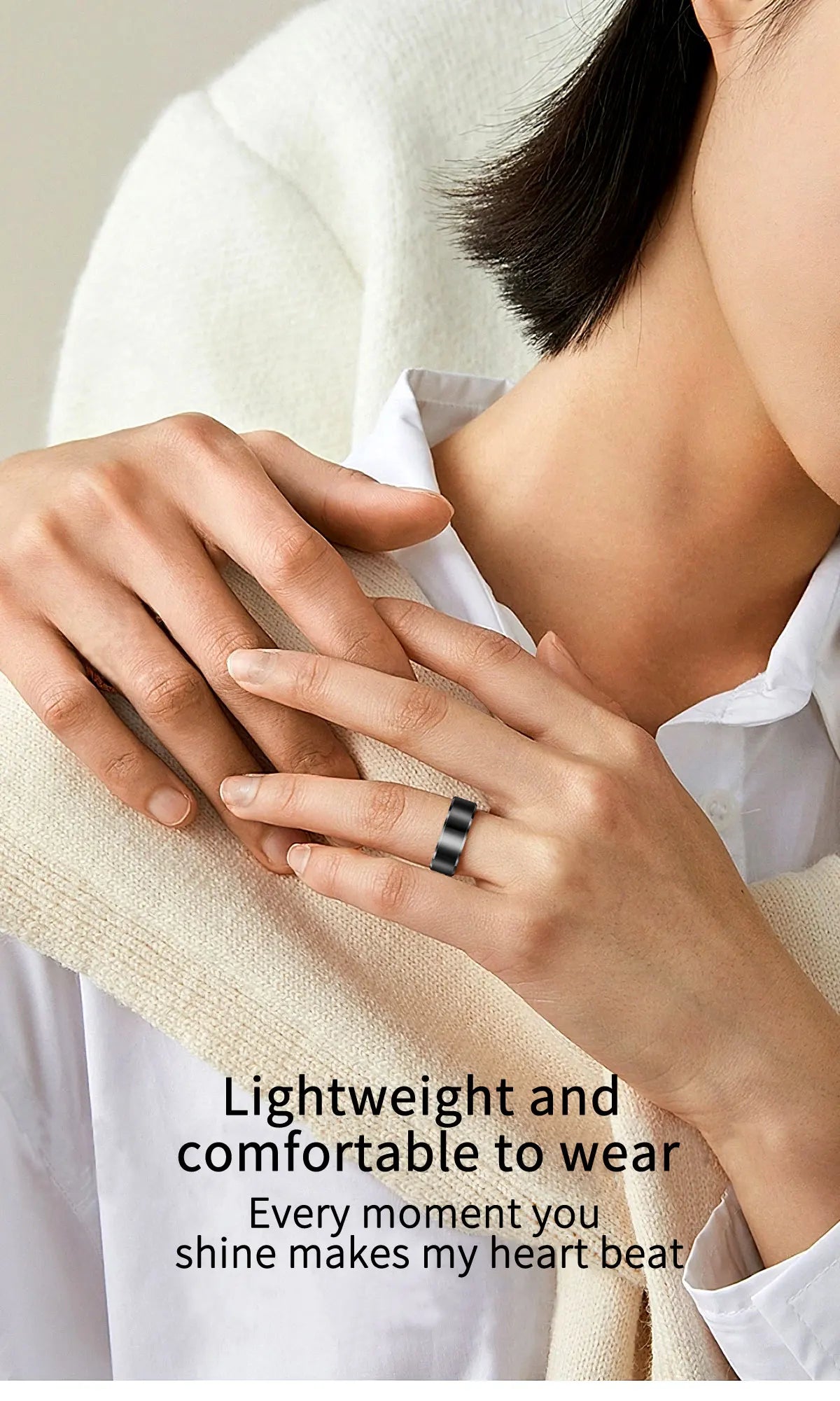 2025 Couple smart health ring,Sleep,Heart Rate,Oxygen Tracker,IP68 Waterproof,R6Pro smart ring for women and men rings for Gifts
