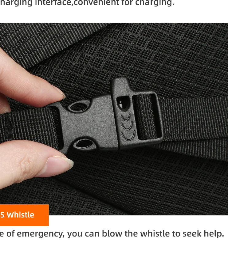 Heroic Knight Travel Men Backpack Multifunction Expandable Laptop Bag USB Port Outdoor Waterproof Hiking Pack For Male Anti-thef