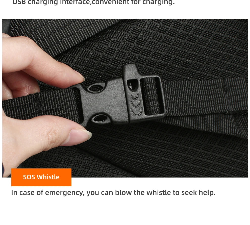 Heroic Knight Travel Men Backpack Multifunction Expandable Laptop Bag USB Port Outdoor Waterproof Hiking Pack For Male Anti-thef