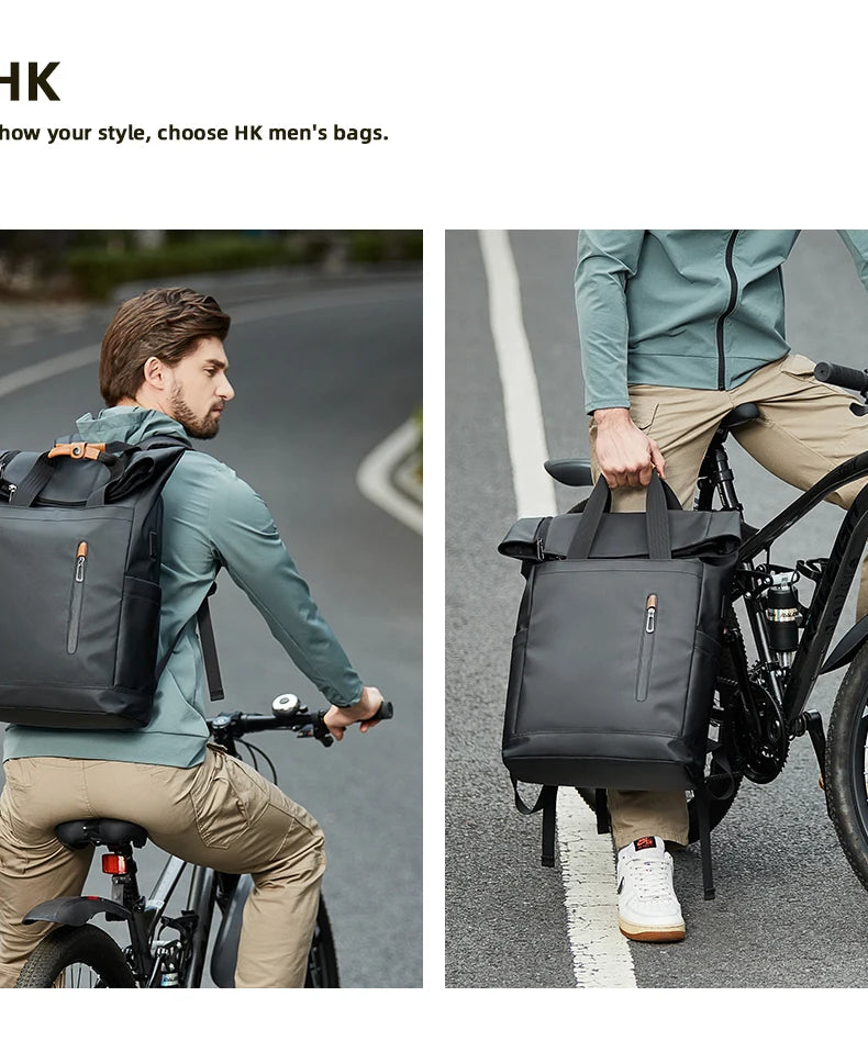 Heroic Knight Travel Men Backpack Multifunction Expandable Laptop Bag USB Port Outdoor Waterproof Hiking Pack For Male Anti-thef