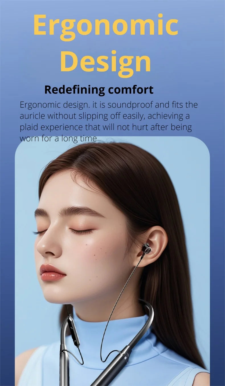 EARDECO 80 Hours Bass 5.4 Bluetooth Headphone Sport Wireless Headphones In-ear Outdoor  waterproof headset Noise Reduction