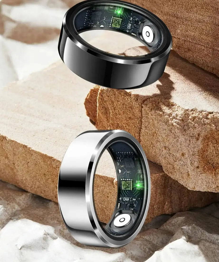 Couple Xiaomi Smart Ring, Bluetooth Sync,Sleep&Heart Rate Tracker, 5ATM Waterproof, Compatible iOS/Android, Men&Women Smart Ring