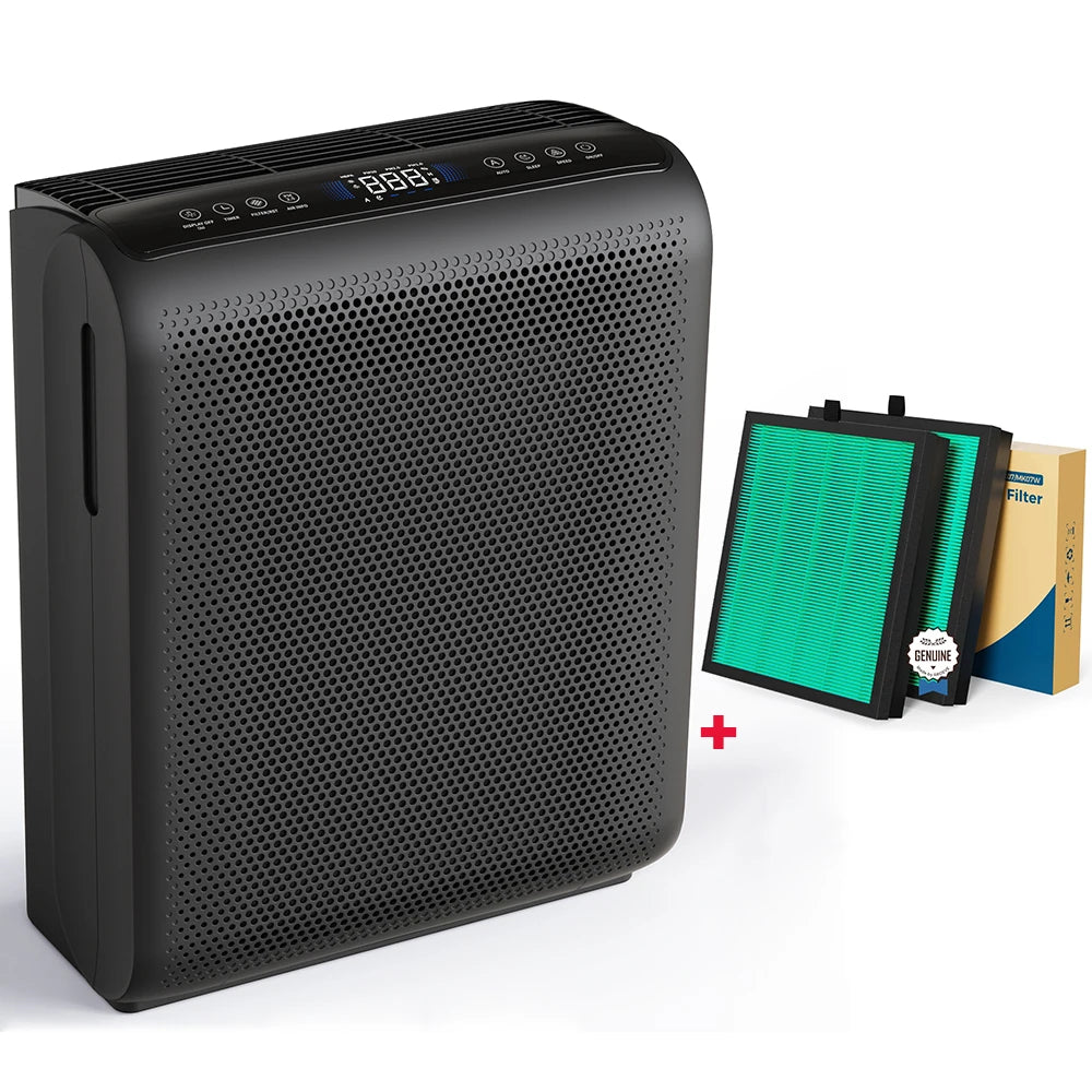 AROEVE Air Purifier 1504 Sq.Ft Touch Control Smart Timer 3 Speed , Washable Filters, for Pet Dander, Pollen, Smoke Bedroom, MK07