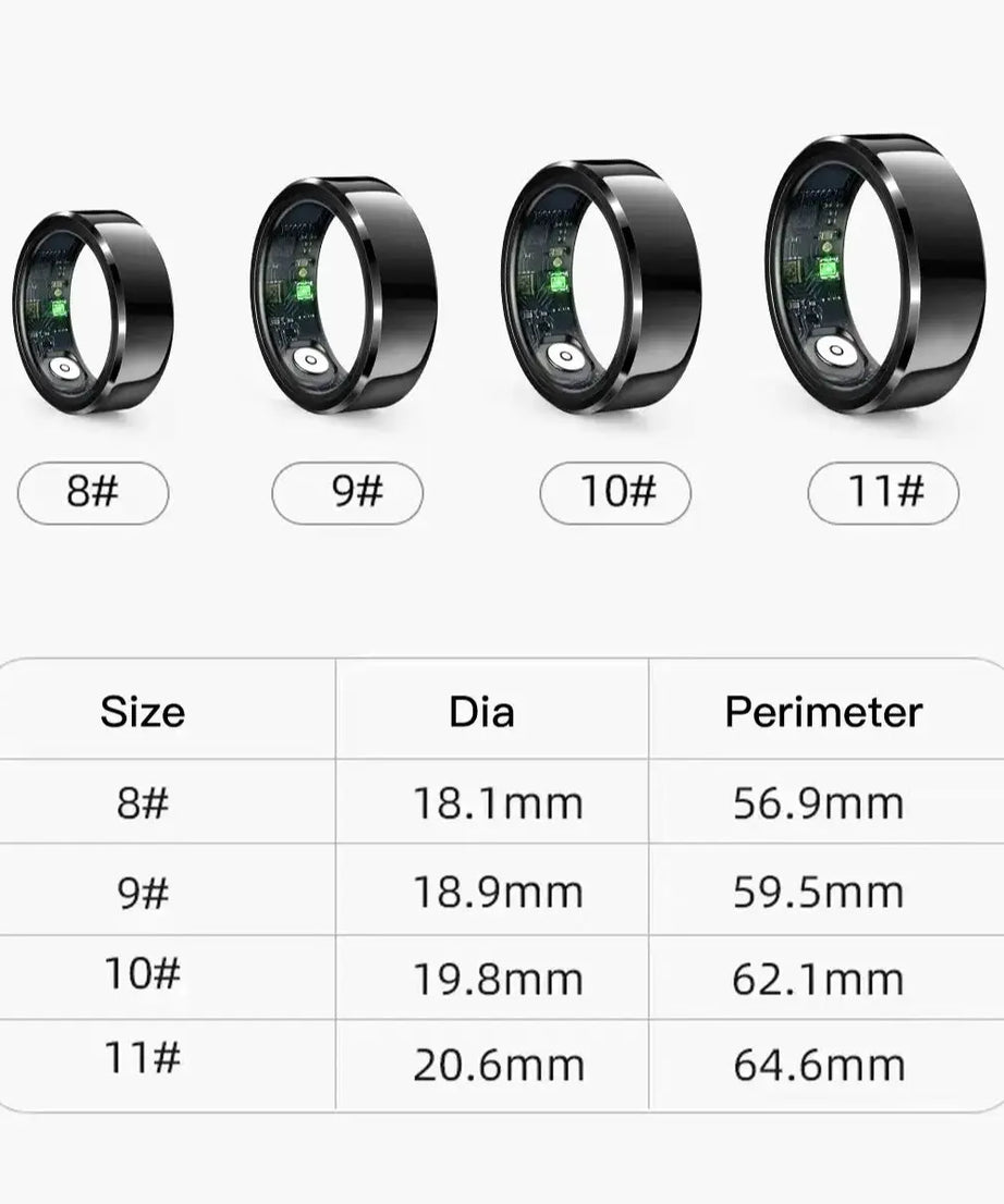 2025 Couple smart health ring,Sleep,Heart Rate,Oxygen Tracker,IP68 Waterproof,R6Pro smart ring for women and men rings for Gifts