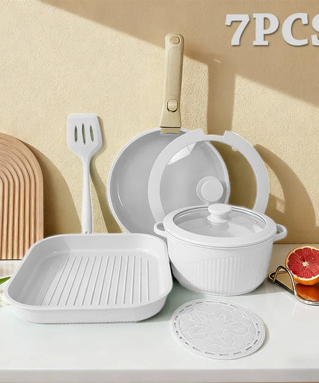 Pots and Pans Set, Nonstick Cookware Set Detachable Handle, Induction Kitchen Cookware Sets , RV Cookware Set, Oven Safe