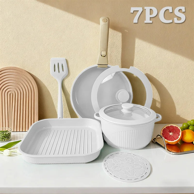 Pots and Pans Set, Nonstick Cookware Set Detachable Handle, Induction Kitchen Cookware Sets , RV Cookware Set, Oven Safe