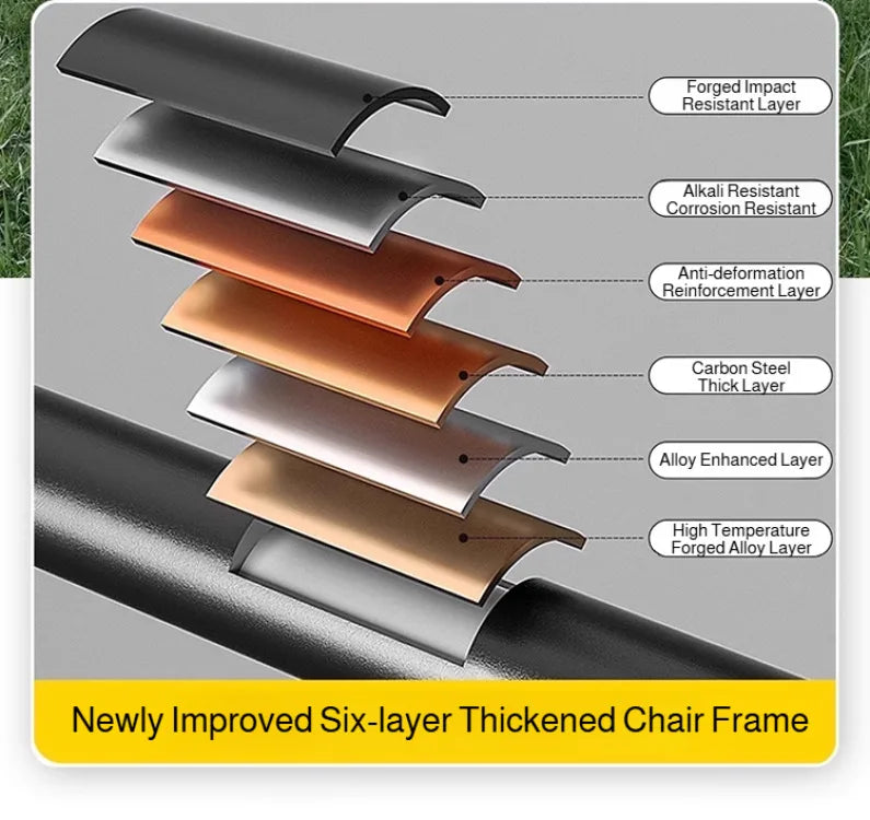 Portable Folding Chair Folding Recliner Curved Headrest Comfort Experience Easy Storage Lunch Foldable Recliner With Leg Rests