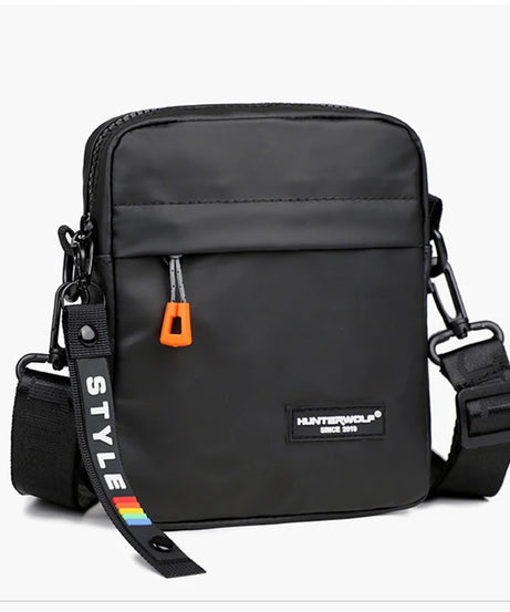 Simple Mini Men Crossbody Bag For Phone Side Bag Casual Waterproof PU Leather Shoulder Bag Business Small Messenger Sling Bags