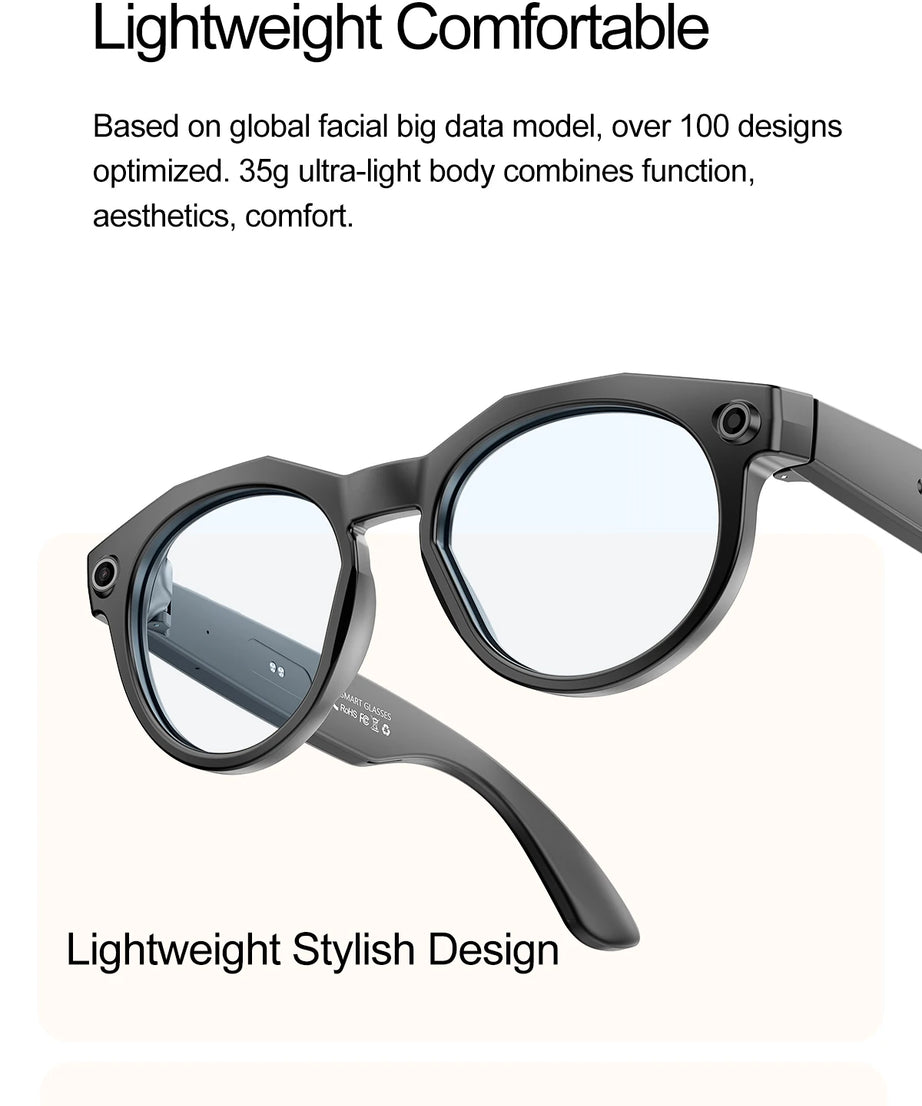 2026 New 4K HD AI Smart Glasses Men 800W Pixel Camera Bluetooth Call 4GB WIFI Transmission Voice Assistant Smart Glasses Women