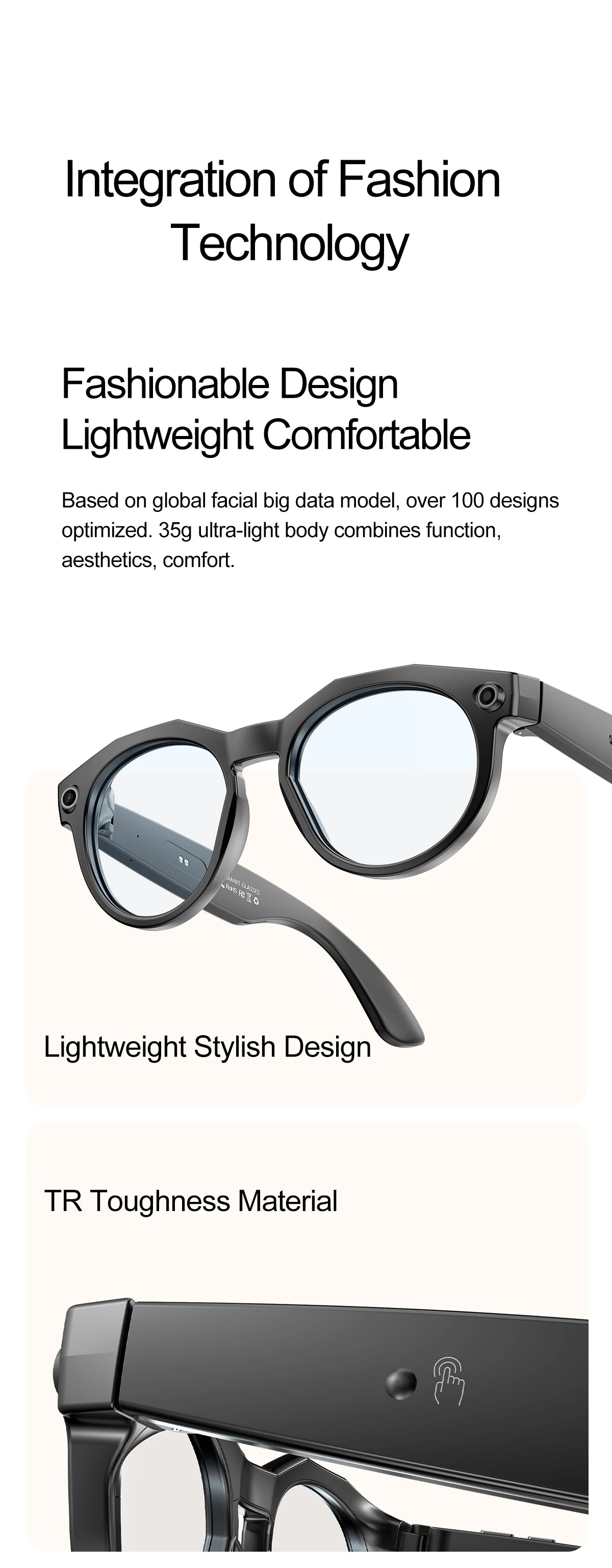 2026 New 4K HD AI Smart Glasses Men 800W Pixel Camera Bluetooth Call 4GB WIFI Transmission Voice Assistant Smart Glasses Women