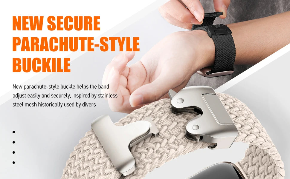 Parachute Straps for Apple watch 10 Band 46mm 42mm 45mm Ultra 49mm 44mm 41mm Braided bracelet correa iWatch Series 9 8 SE 5 6 7