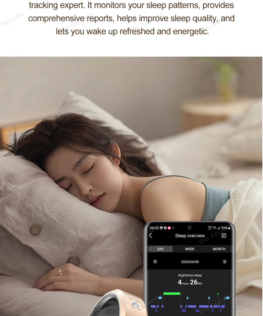 2025 Smart Ring Women Men Super narrow 6.3mm Heart Rate Health Stress measurement Monitor IP68 Waterproof Fashion Sports Rings