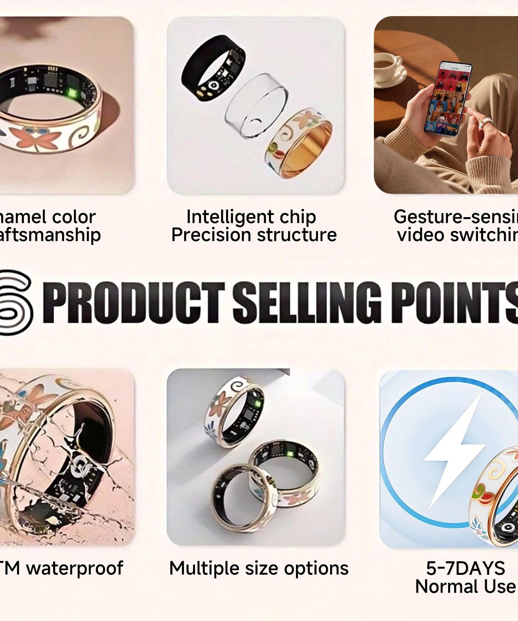 NEW Healthy Smart Ring 5 ATM Waterproof Wireless Call Heart Rate/Sleep/Blood Oxygen Monitoring For Xiaomi Android/IOS Men Women