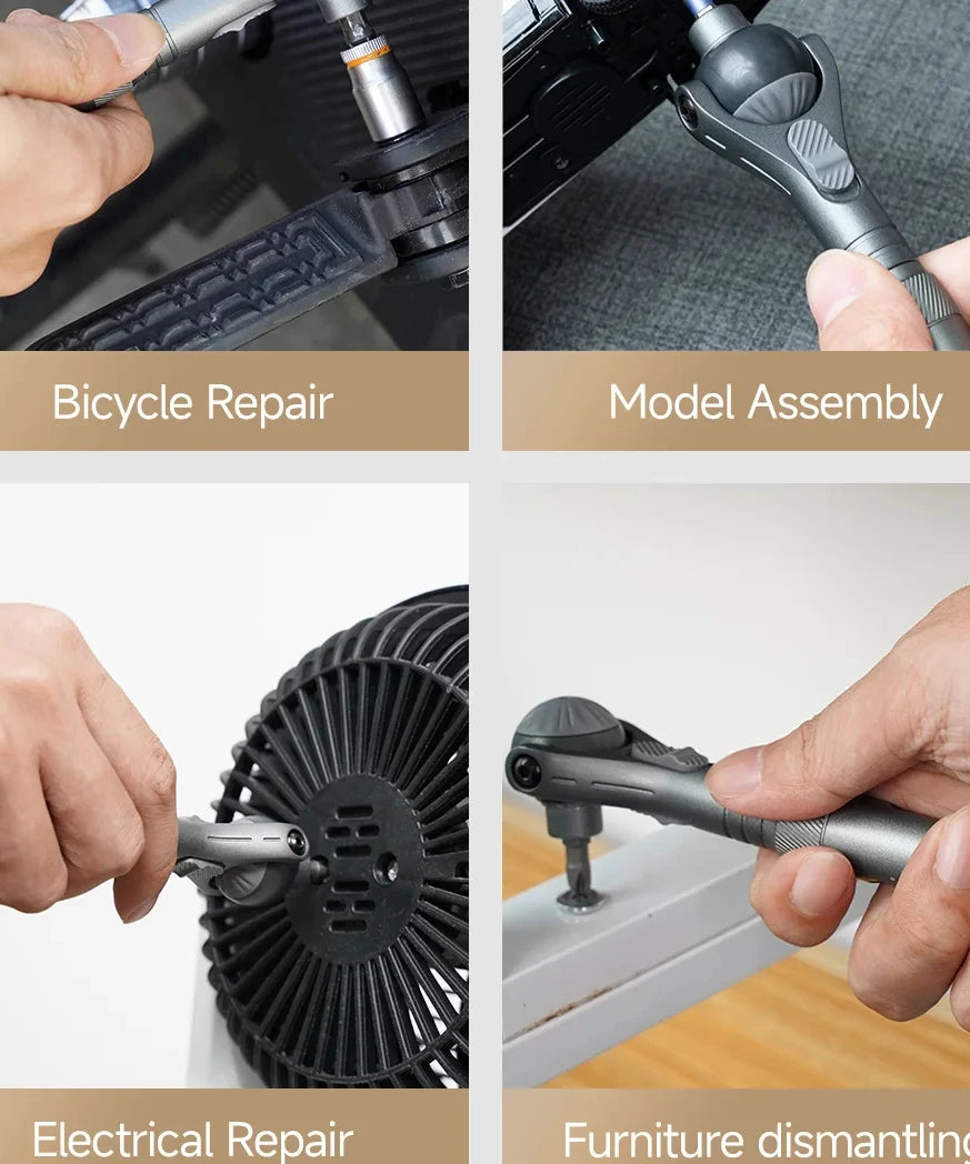 Atuman Magnetic Ratchet Screwdriver Set 40 in 1 Portable Precision Repair Tool Kit for Furniture Computer Bicycle