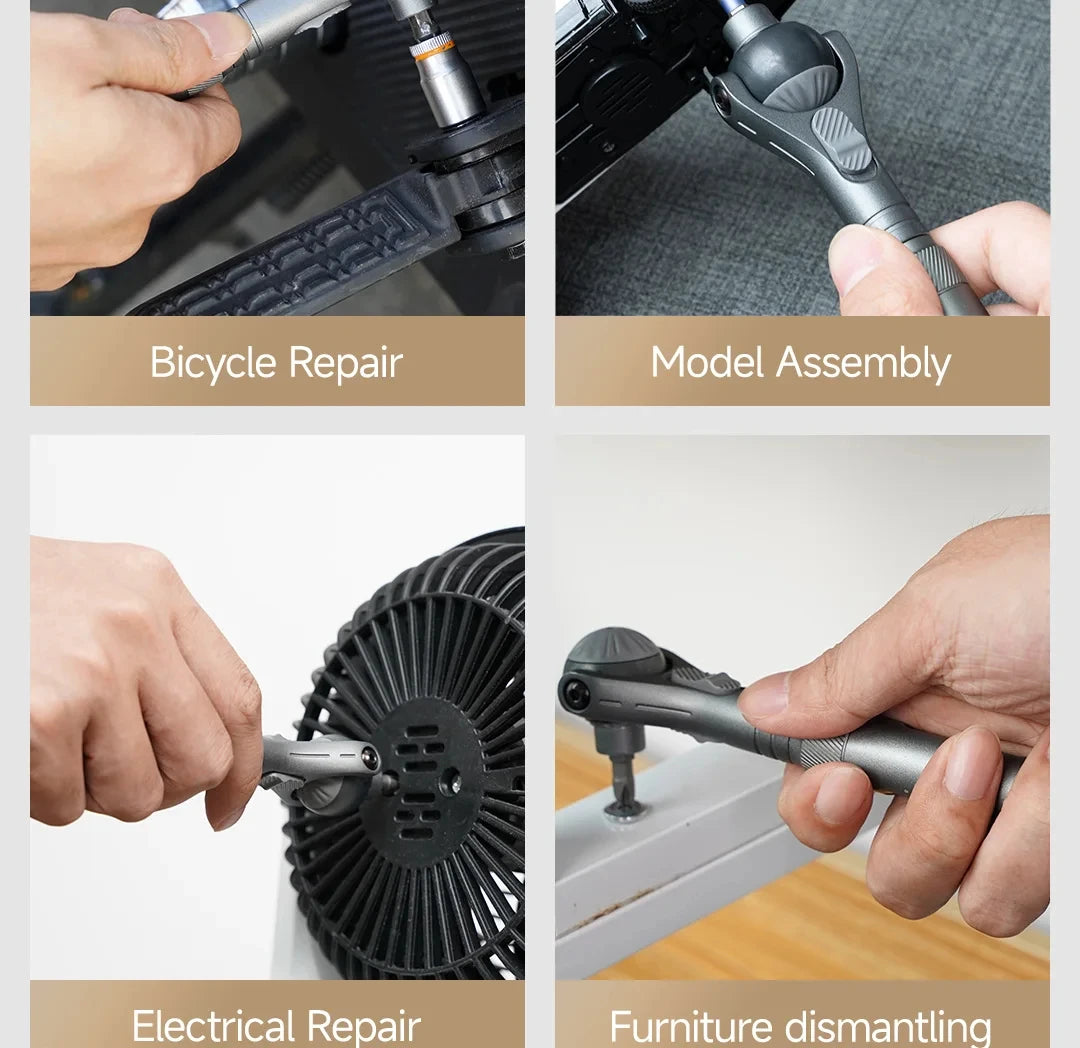 Atuman Magnetic Ratchet Screwdriver Set 40 in 1 Portable Precision Repair Tool Kit for Furniture Computer Bicycle