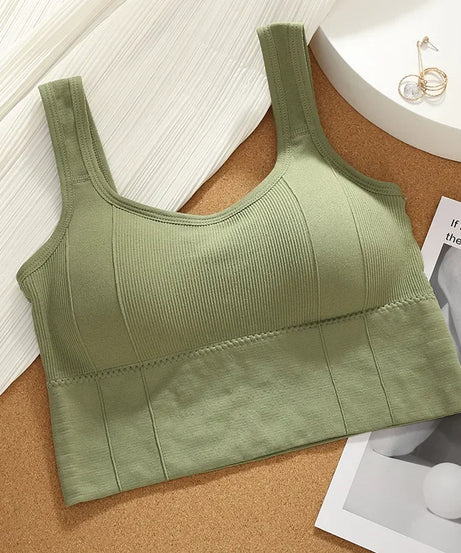 Breathable Sports Bra Anti-Sweat Fitness Top Women Seamless Yoga Bra Shockproof Crop Top Push Up Sport Bra Gym Workout Top