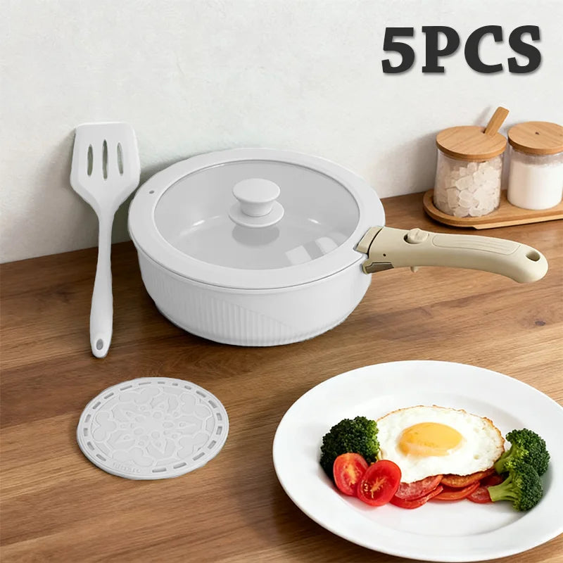 Pots and Pans Set, Nonstick Cookware Set Detachable Handle, Induction Kitchen Cookware Sets , RV Cookware Set, Oven Safe