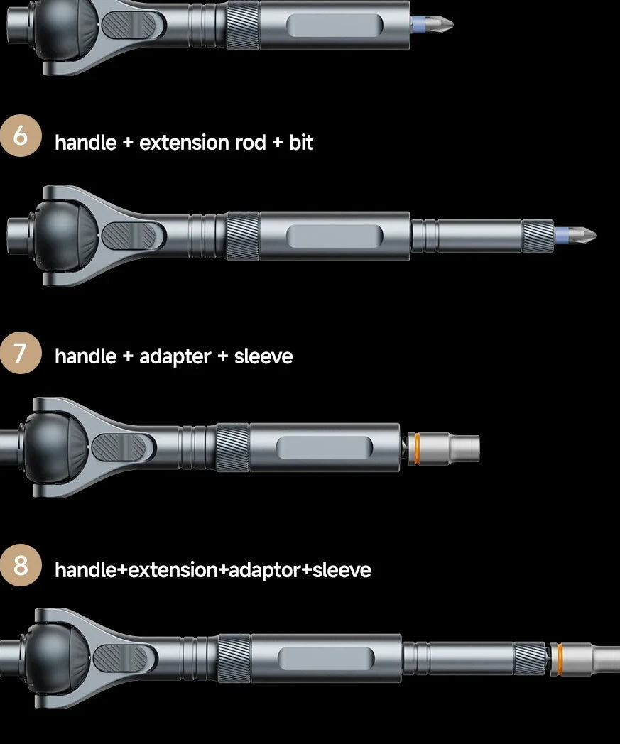 Atuman Magnetic Ratchet Screwdriver Set 40 in 1 Portable Precision Repair Tool Kit for Furniture Computer Bicycle