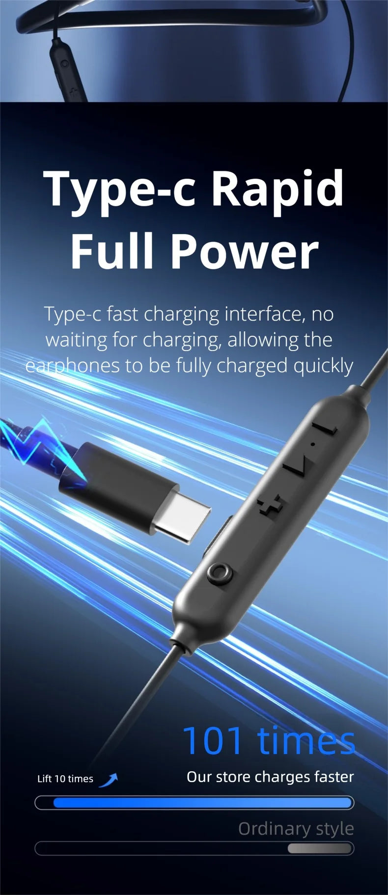 EARDECO 80 Hours Bass 5.4 Bluetooth Headphone Sport Wireless Headphones In-ear Outdoor  waterproof headset Noise Reduction