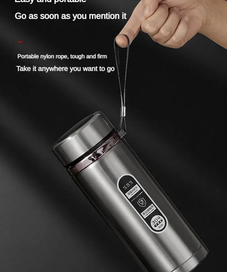 800ML-1L Stainless Steel Thermos Bottle 304 Tea Bottle Car Vacuum Bottle with LED Temperature Display Portable Drinking Cup