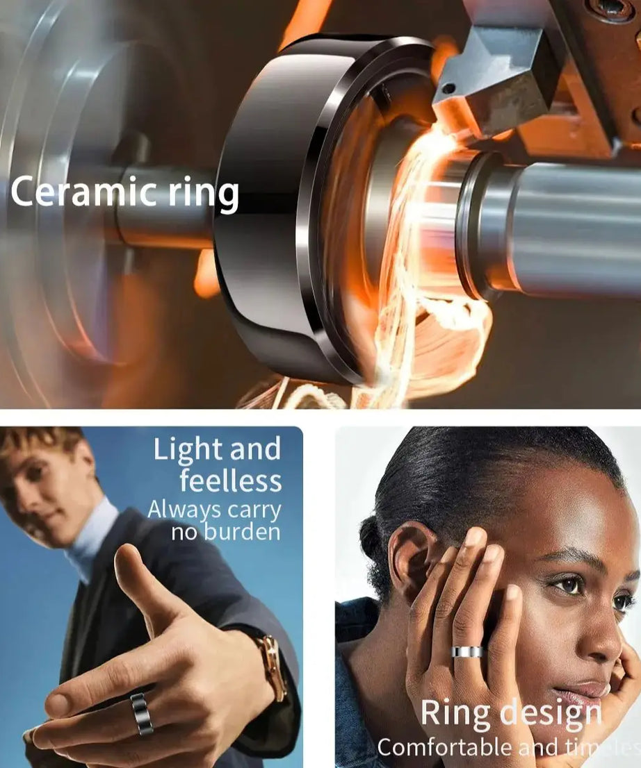 2025 Couple smart health ring,Sleep,Heart Rate,Oxygen Tracker,IP68 Waterproof,R6Pro smart ring for women and men rings for Gifts