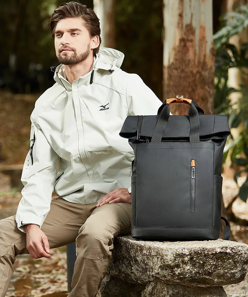 Heroic Knight Travel Men Backpack Multifunction Expandable Laptop Bag USB Port Outdoor Waterproof Hiking Pack For Male Anti-thef