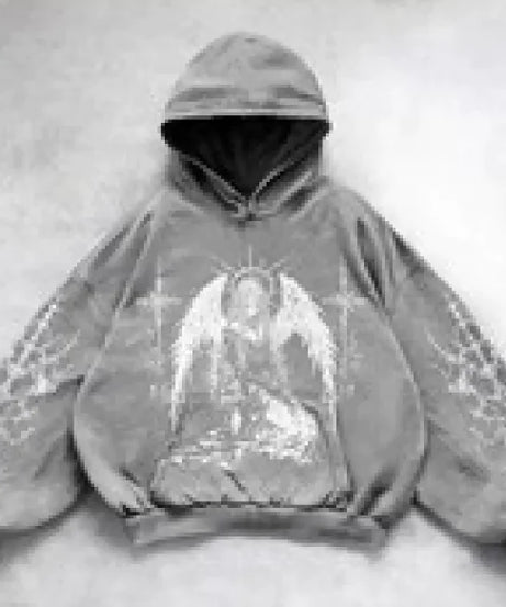 Hooded Printed Hip Hop Y2G Streetwear Sweatshirt