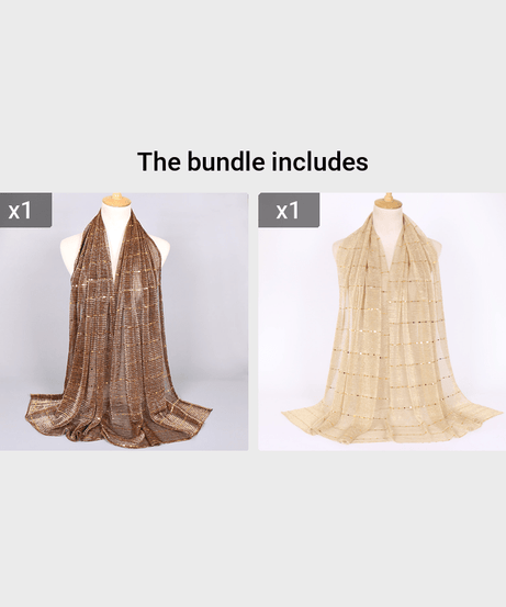 Women Solid Color Scarf Thin Breathable Shawl Lightweight Sparkling Metallic Wrap