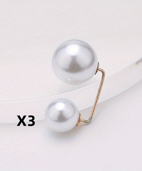 1/3pcs Waist Brooch Tightening Waistband Faux Pearl Pin Buckles Clothes Skirt Waist Pin Pants Buckle Brooches