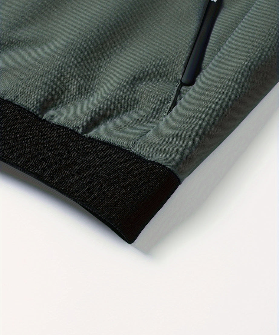 Men'S Letter Embroidered Casual Bomber Jacket, Mens Winter Jackets And Coats, Fridays Items, Mens Gifts Ideas, Gifts for Men, Thermal Wear for Men, Christmas Gifts, Suitable for Everyday Life, Home, Outdoor, Work, And Leisure