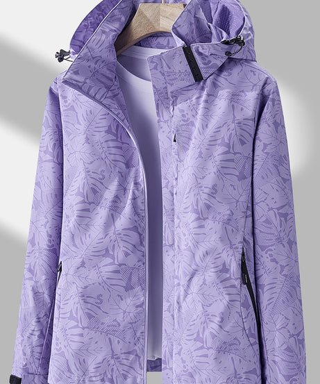 Women'S Windproof Jacket with Full-Zip Front - Lightweight Outdoor Coat, Stand Collar, Non-Stretch Fabric for Hiking, Camping, Travel - Bright Pink Windproof Shell (Spring/Fall/Summer) - Easy-Care Design, Hiking Gear, Camping