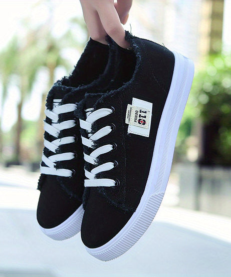 [Casual Canvas Shoes] White Women's Casual Round Toe Solid Color Canvas Shoes | Flat Bottom, PVC Sole, Fabric Upper And Insole, Hand Wash, No Dry Clean, Spring, Autumn, All Season 2022