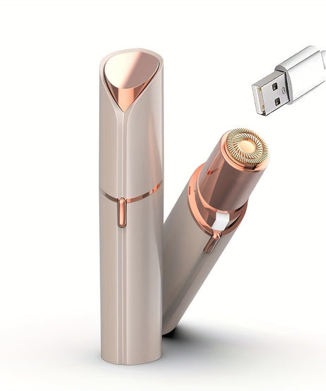 Conduroma Women's At- Painless Hair Removal Device - Portable Facial & Body Epilator with - Lithium, -C, Shaver & Epilator for Sensitive Beige, Compact & Hygienic Design