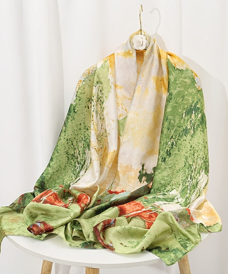 35.4"×70.9" Elegant Landscape Print Scarf Shawl - Windproof, Trendy, and Versatile Outdoor Wrap for Women - Stylish Hijab, Perfect for Any Occasion