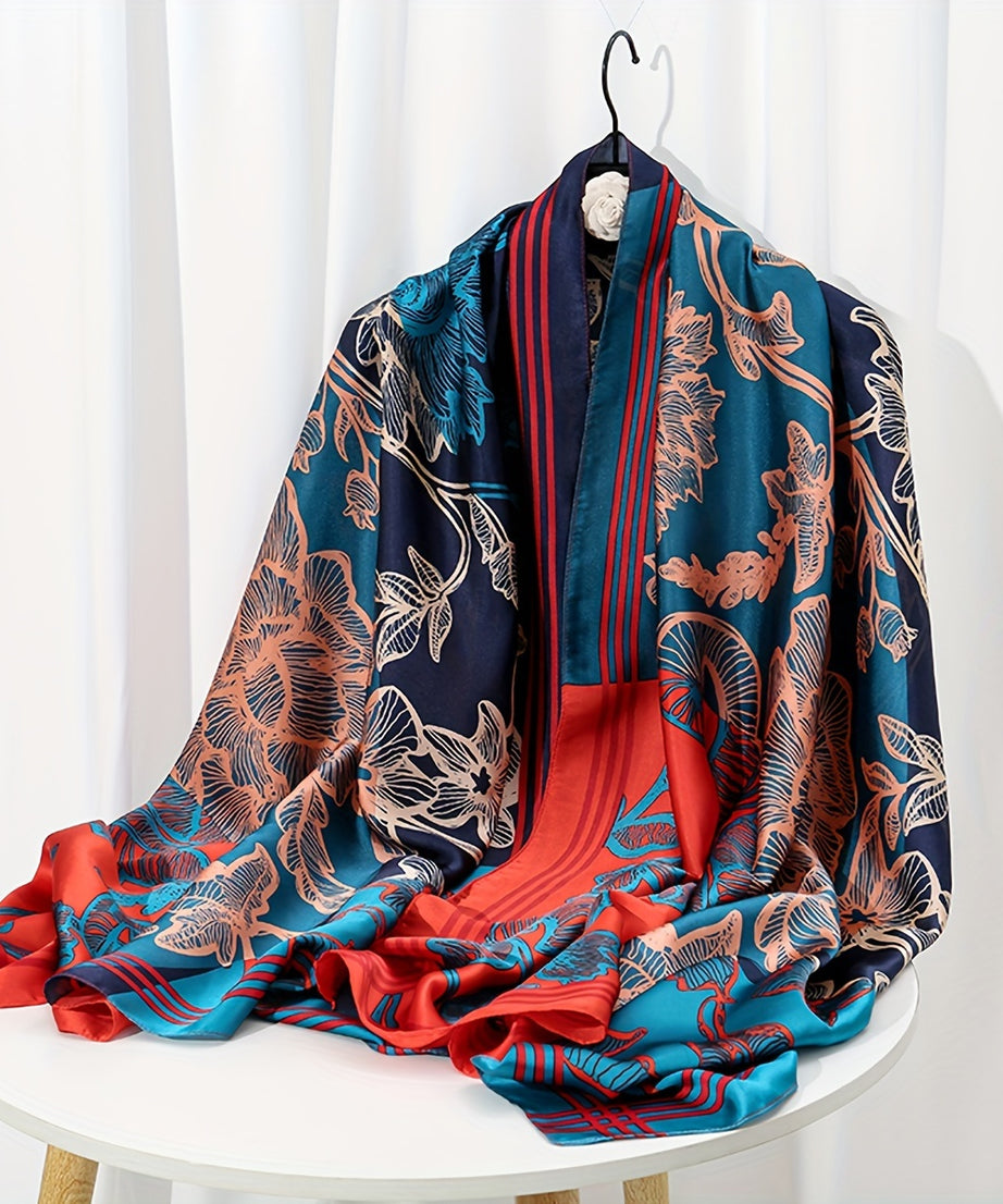 35.4"×70.9" Elegant Landscape Print Scarf Shawl - Windproof, Trendy, and Versatile Outdoor Wrap for Women - Stylish Hijab, Perfect for Any Occasion