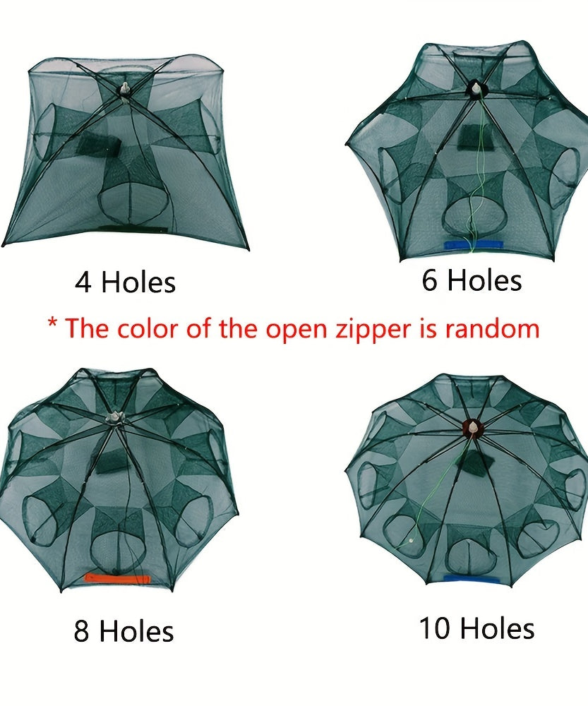 1pc Foldable Hexagonal Umbrella Fishing Net: Catch Minnow, Crayfish, and Crabs Effortlessly!