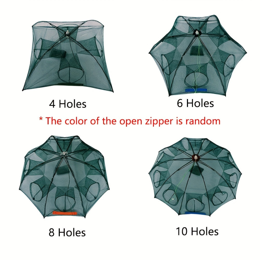 1pc Foldable Hexagonal Umbrella Fishing Net: Catch Minnow, Crayfish, and Crabs Effortlessly!