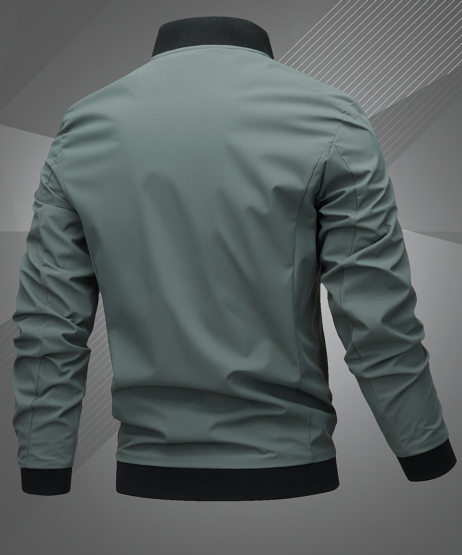 Men'S Letter Embroidered Casual Bomber Jacket, Mens Winter Jackets And Coats, Fridays Items, Mens Gifts Ideas, Gifts for Men, Thermal Wear for Men, Christmas Gifts, Suitable for Everyday Life, Home, Outdoor, Work, And Leisure