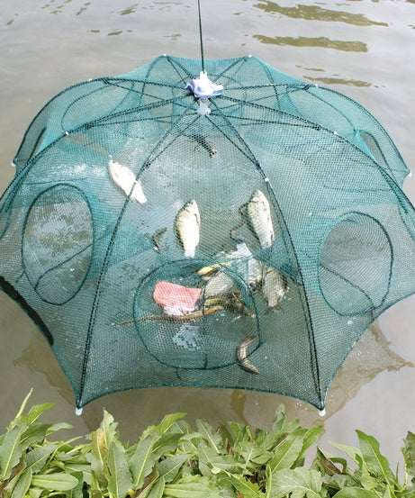 1pc Foldable Hexagonal Umbrella Fishing Net: Catch Minnow, Crayfish, and Crabs Effortlessly!