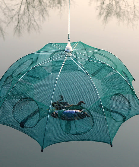1pc Foldable Hexagonal Umbrella Fishing Net: Catch Minnow, Crayfish, and Crabs Effortlessly!