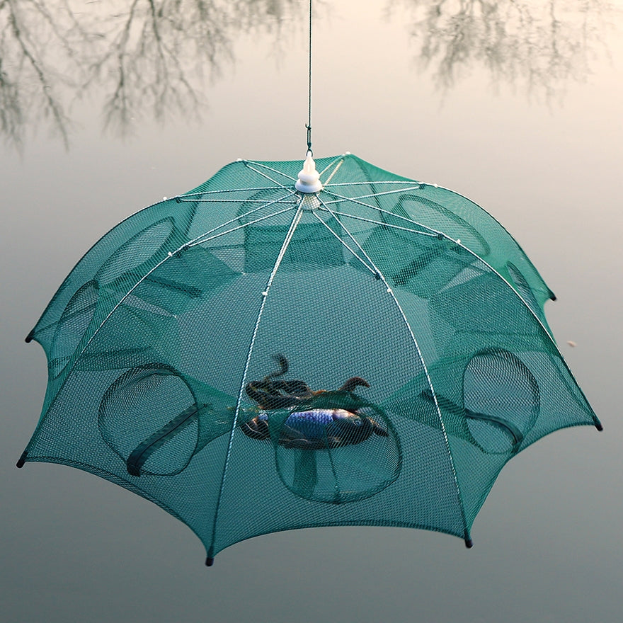 1pc Foldable Hexagonal Umbrella Fishing Net: Catch Minnow, Crayfish, and Crabs Effortlessly!