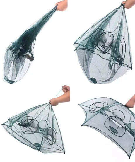 1pc Foldable Hexagonal Umbrella Fishing Net: Catch Minnow, Crayfish, and Crabs Effortlessly!