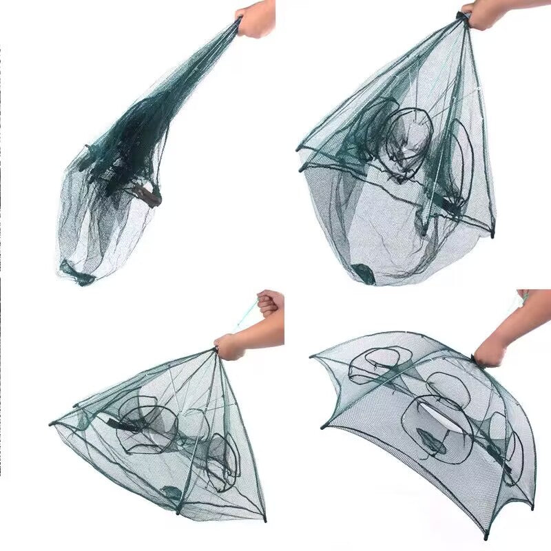 1pc Foldable Hexagonal Umbrella Fishing Net: Catch Minnow, Crayfish, and Crabs Effortlessly!