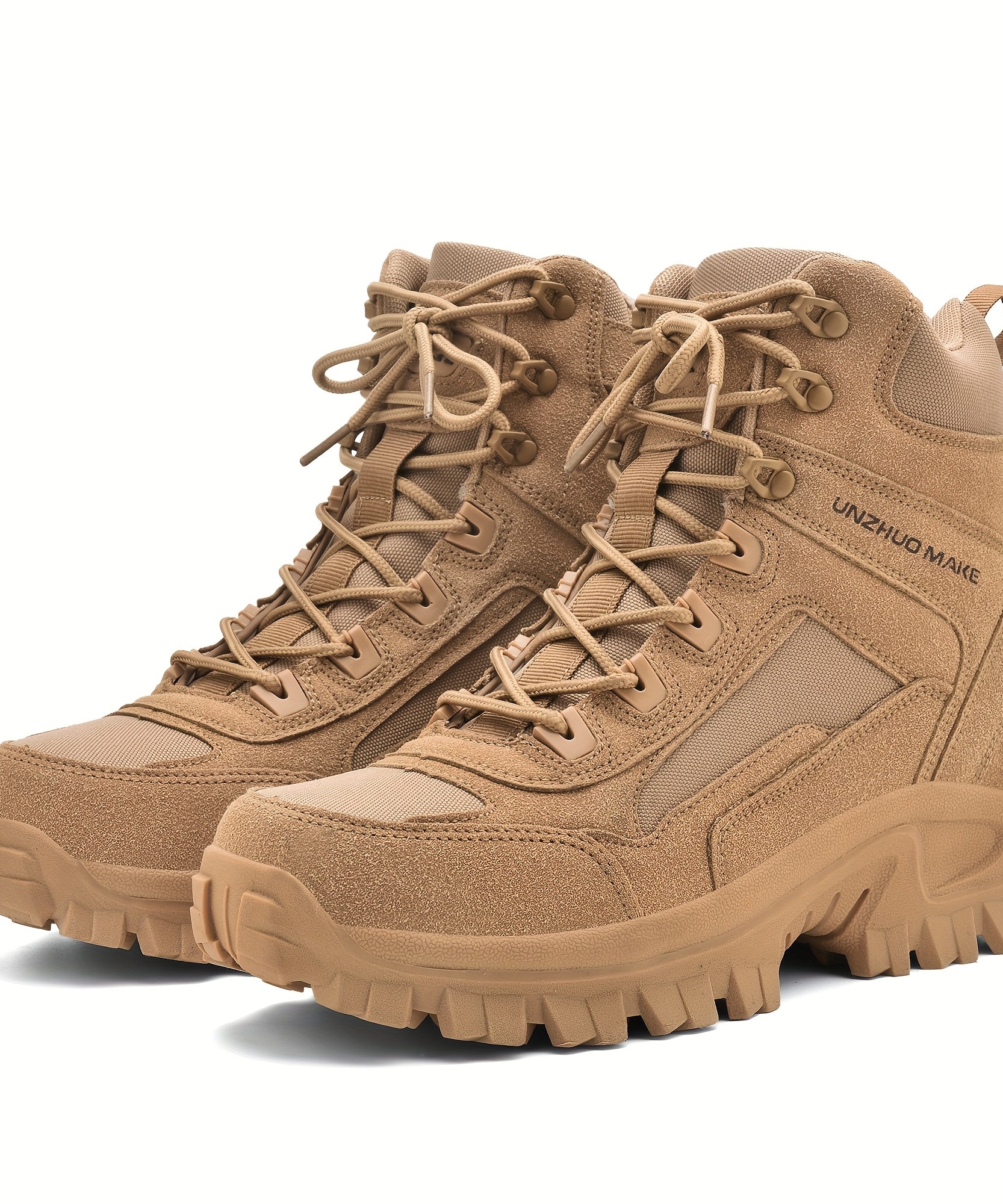 Men's High Top Hiking Boots, Shock-absorbing Non-slip Desert Boot, Winter Outdoor Camping Trekking Shoes