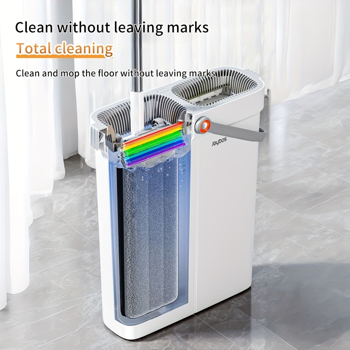 7-fold Scraper Cleaner: Home Cleaning Tool with 7-fold Scraper and Water Tank - Suitable for Kitchen, Bathroom, Living Room, Bedroom - No Electricity Required