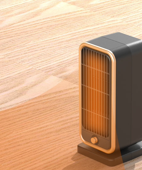 Quiet 500W Ceramic Electric Space Heater, Square Shape, 110-130V US Plug, No Energy Efficiency Rating, Tip-over Protection, Portable Heating Equipment for Bedroom, Living Room, Office