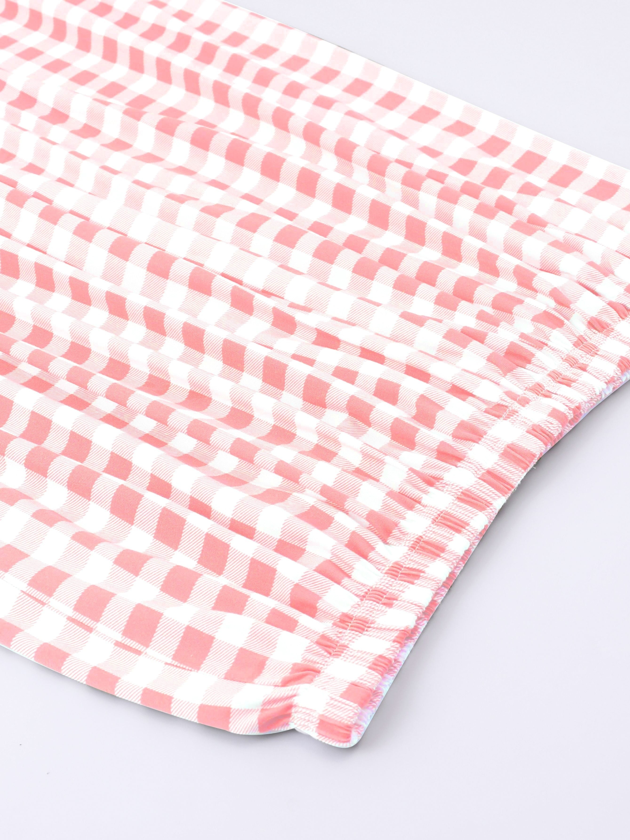 Women'S Plus Size Pink Plaid Pajama Set - Casual Long Sleeve and Pants Loungewear with Pockets, Stretchy Polyester Fabric, Perfect for Spring & Fall, Plus Size Loungewear | Checkered Pattern | Polyester Fabric, Loungewear Paj