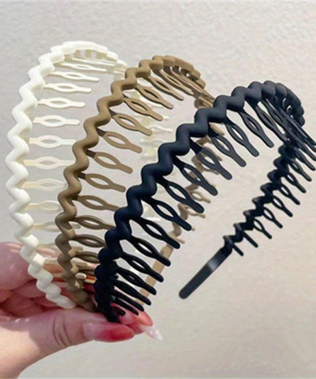 Hair Clip Frosted Color Headband Women's Non-slip Band Teeth Simple Pressure Headband Face Headband Hair Accessories