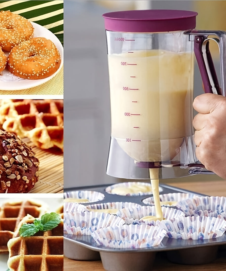 [Collapse Batter Dispenser] 1pc Collapsible Pancake Cupcake Batter Dispenser - Perfect Baking Tool For Cupcakes, Waffles, Muffin Mix, Or Any Baked Goods