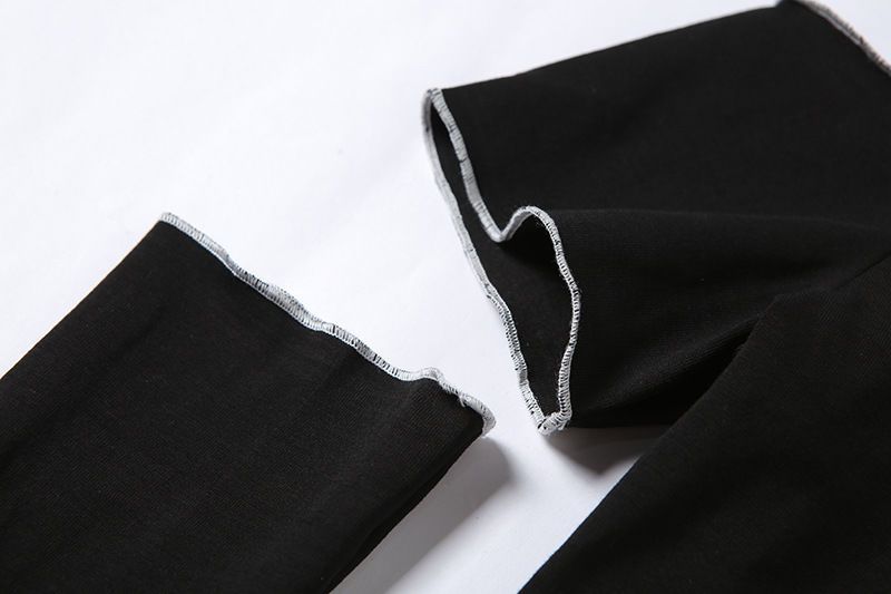 Off Shoulder Hollow Crew Neck T-shirt, Casual Loose Long Sleeve Fashion Summer Slim Bottoming T-Shirts Tops, Women's Clothing